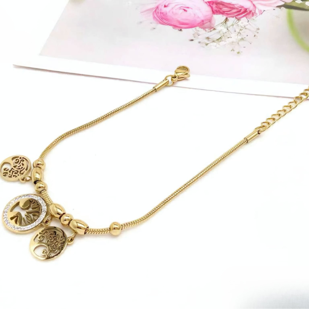 Pulsera Árbol de la Vida Dorada Xp
