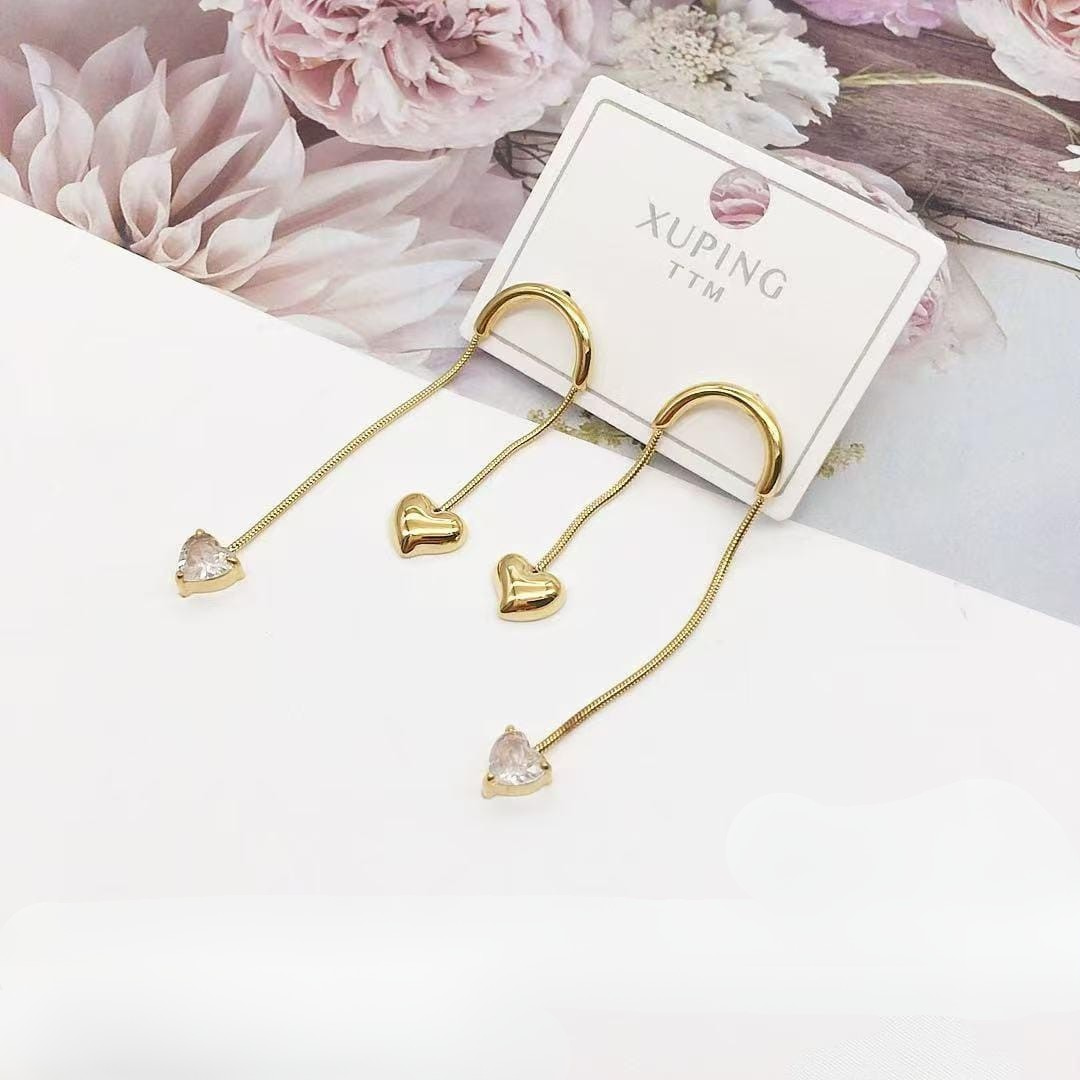 Aretes Dorados Corazón xp