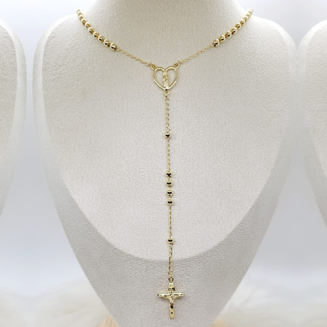 Rosario Corazón Virgen de Guadalupe 24"