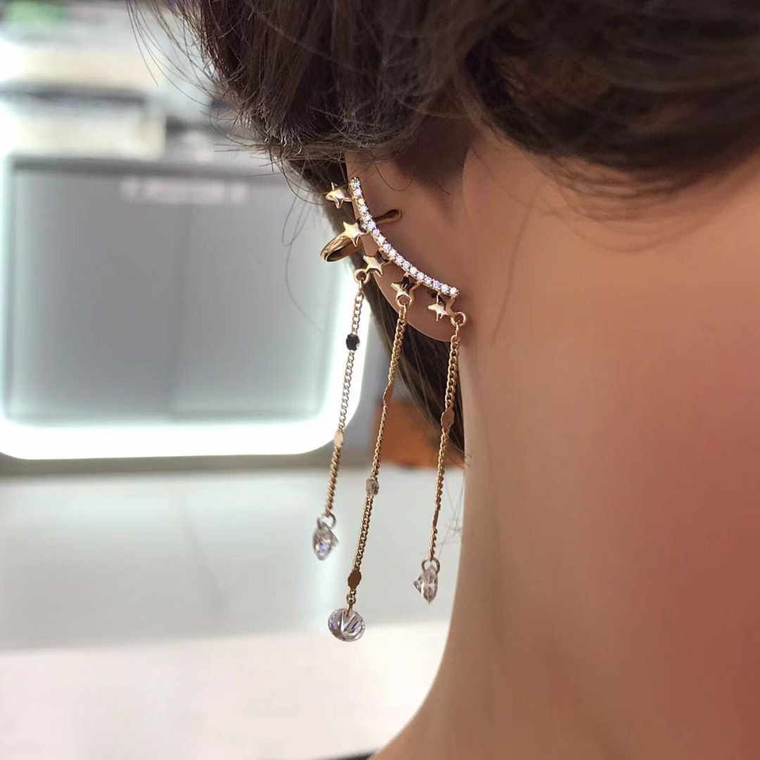 Aretes teléfono 5 Estrellas 18k Xp