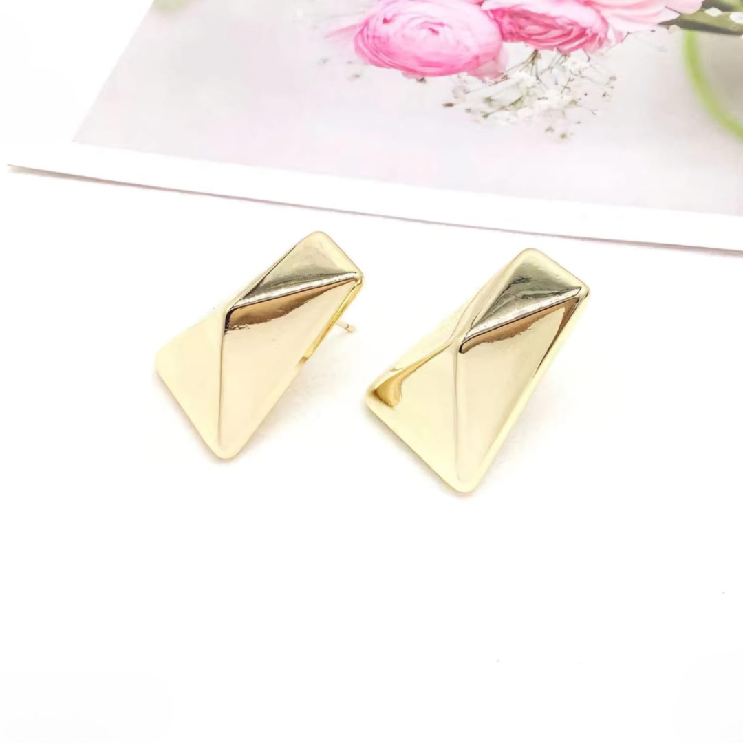 Aretes Trapecio Dorado Xp