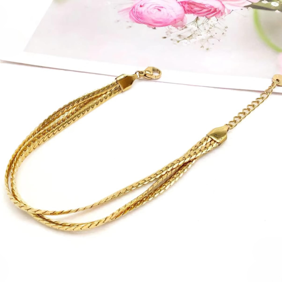 Pulsera Tiras Doradas Xp