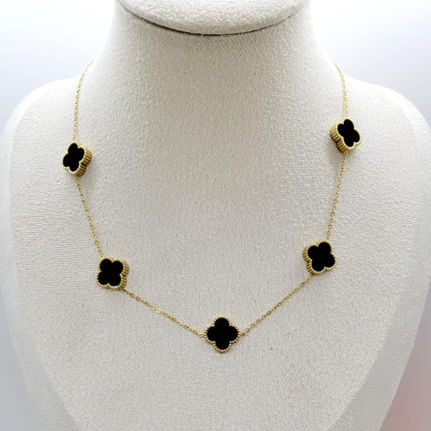 Collar Trébol Negro