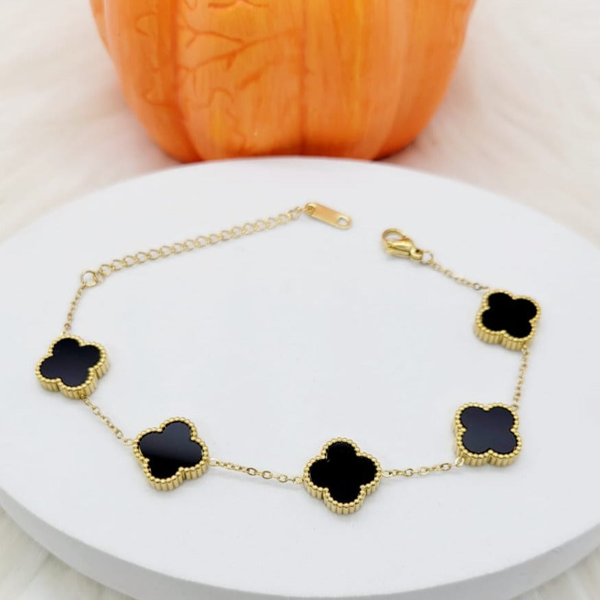Pulsera Trébol Negro