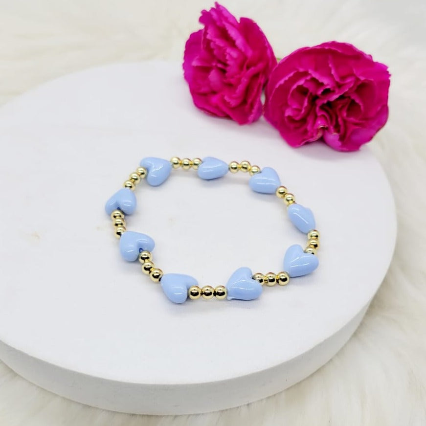 Pulsera Corazones Azules