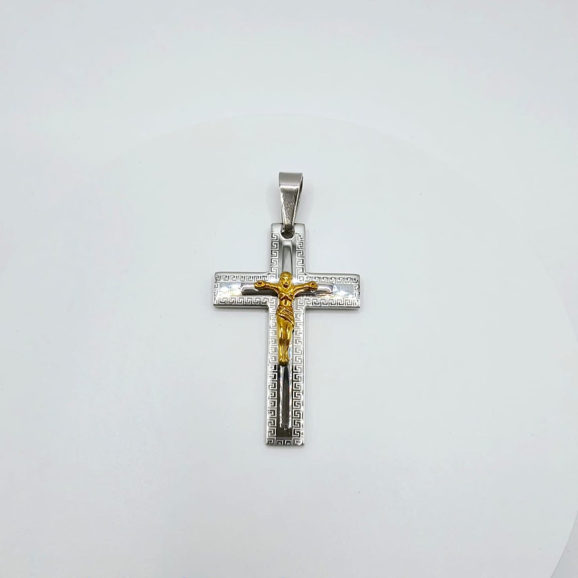 Cristo Plateado con Dorado