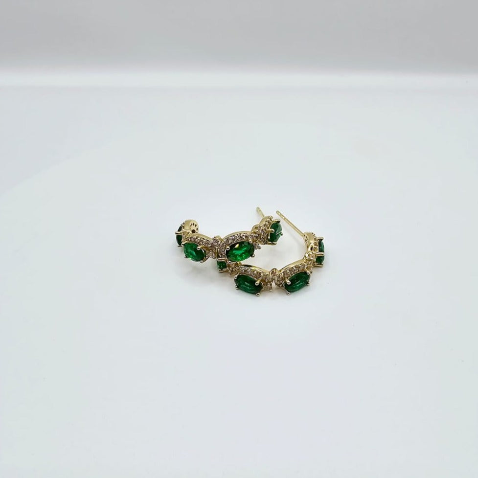 Aretes Verde Esmeralda xp