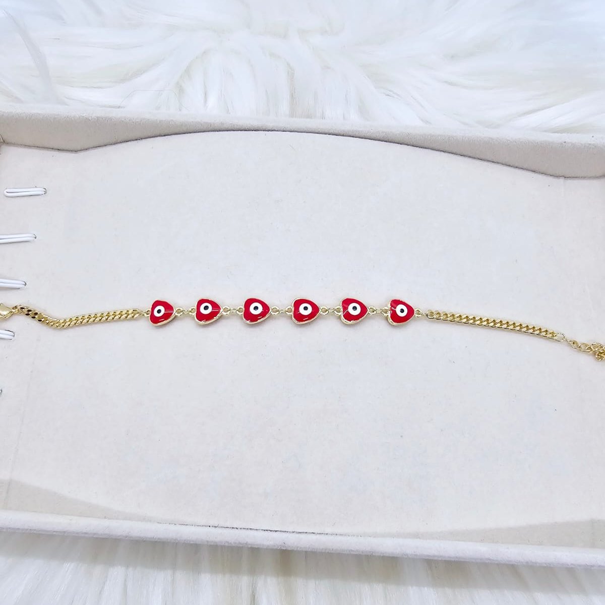 Pulsera Cubana Ojo Rojo