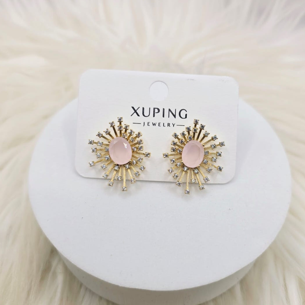 Aretes Destellos Rosados xp