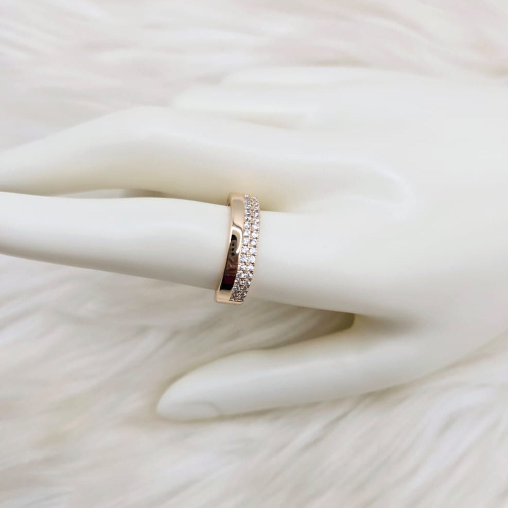 Anillo Zirconias xp Gold Rose