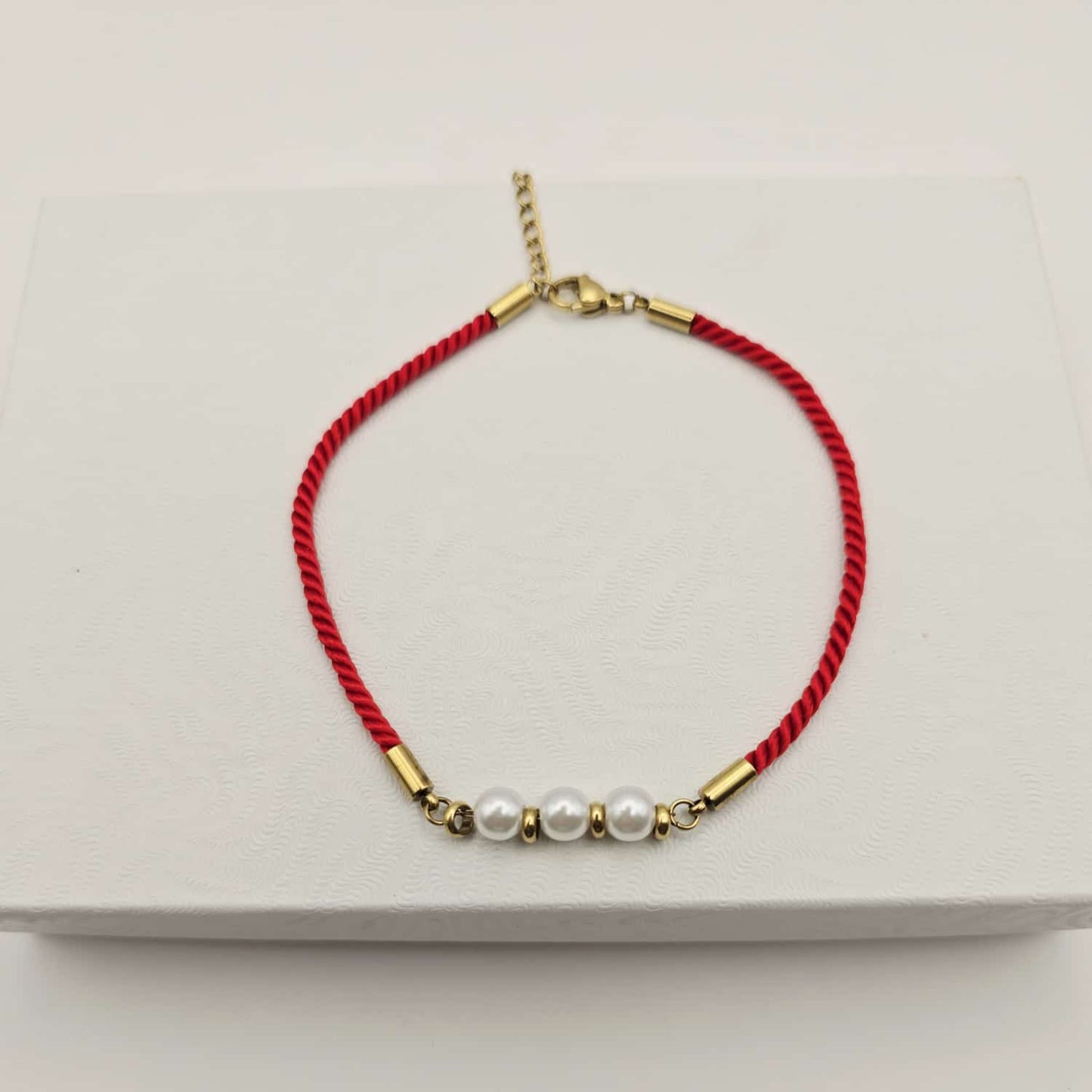 Pulsera Hilo Rojo y Perlas xp