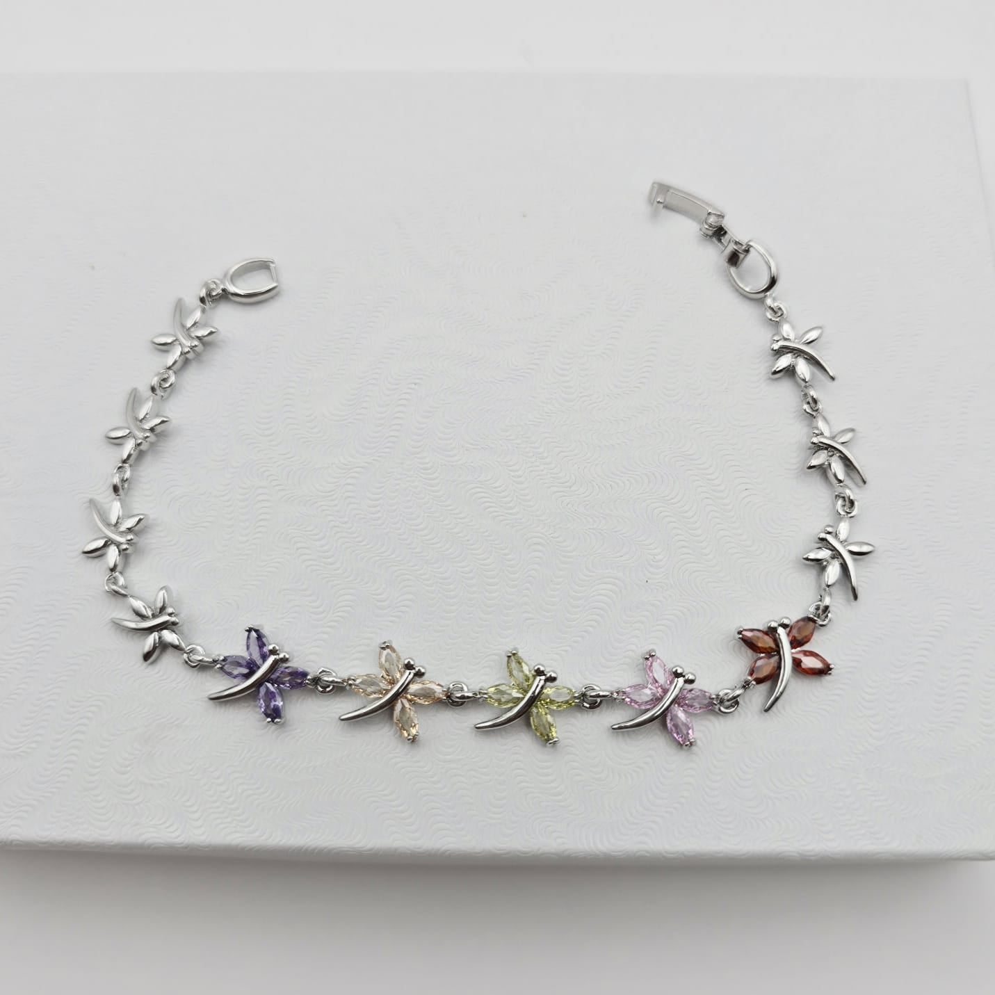 Pulsera Plateada Colores