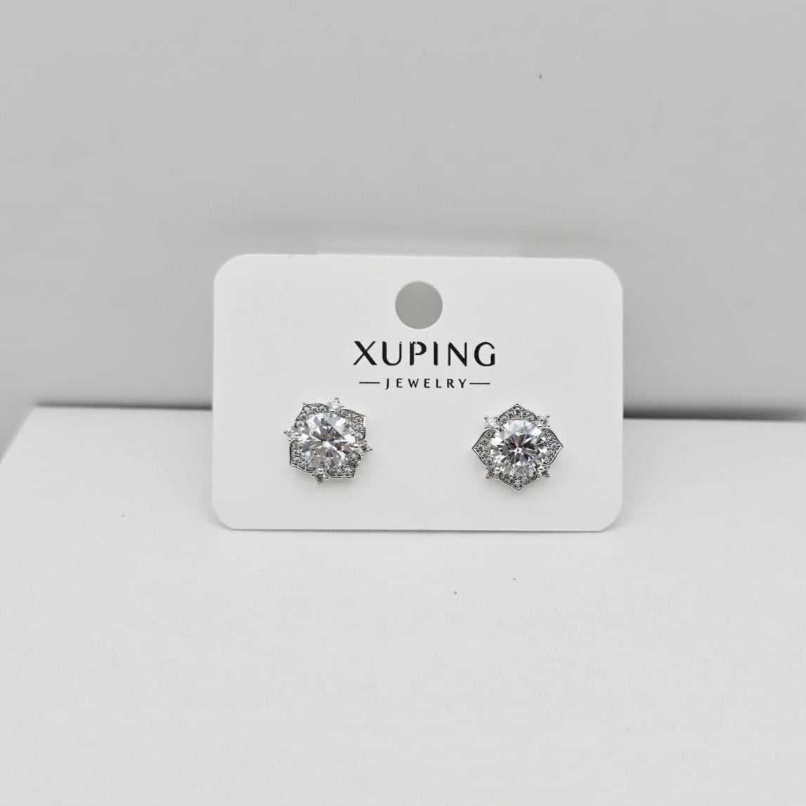 Aretes Flor Plateada xp