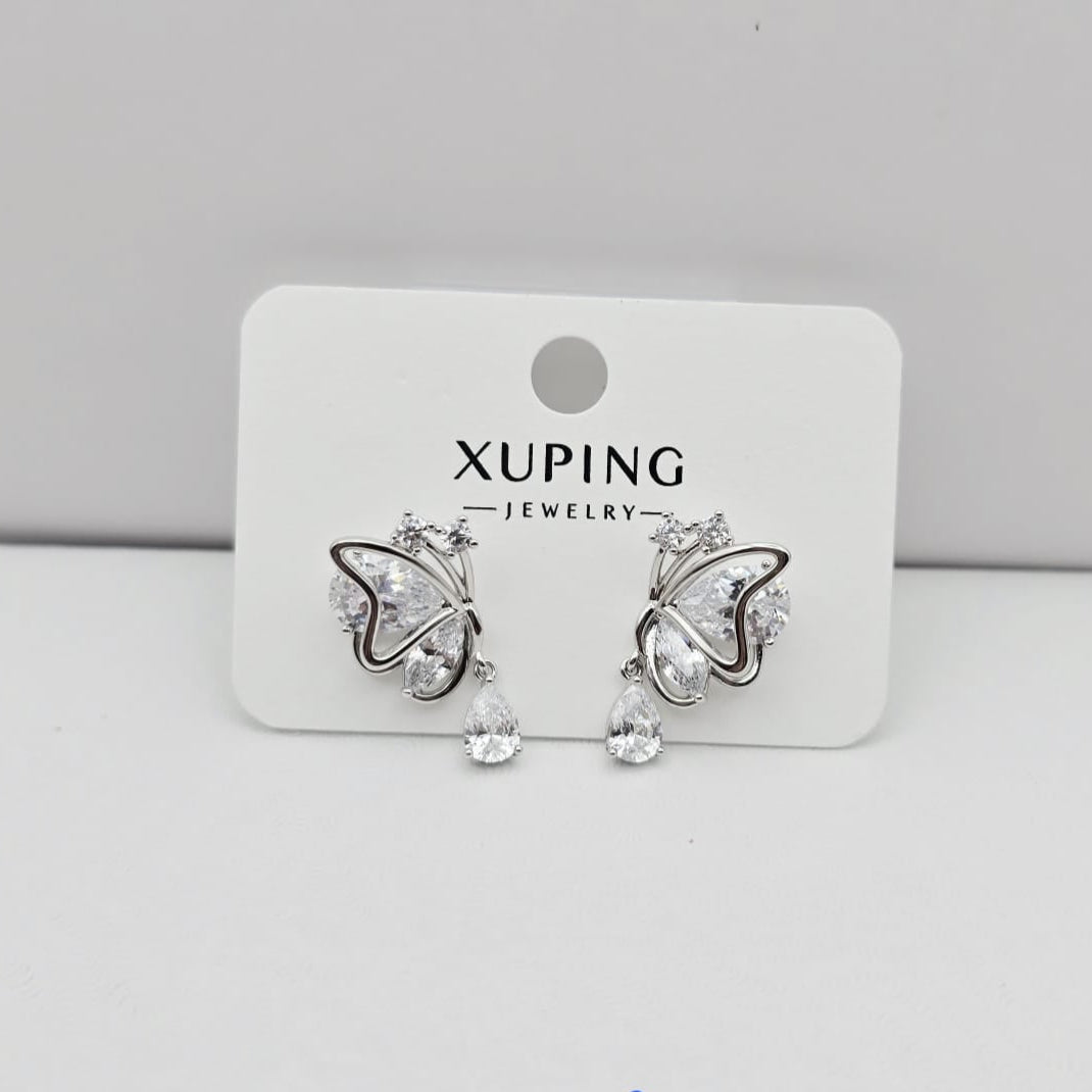 Aretes Mariposas Plateadas xp