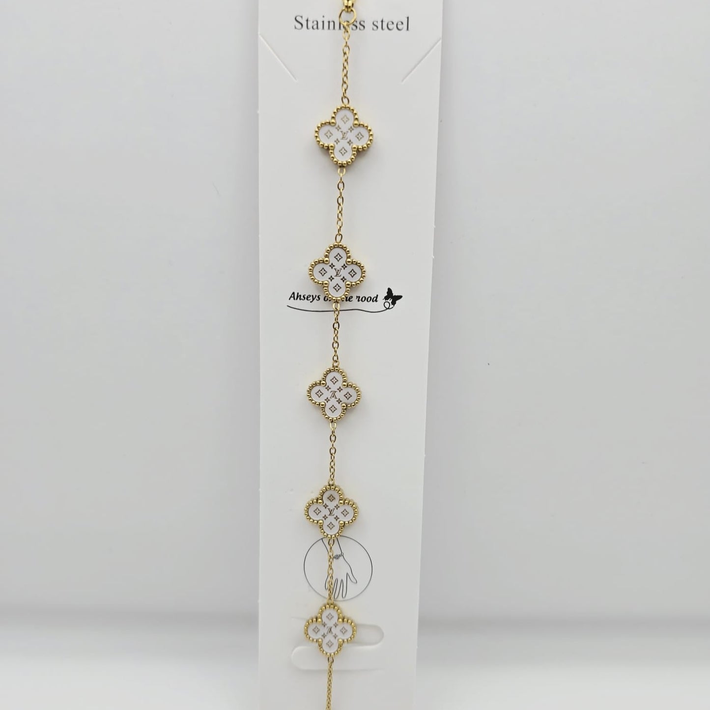 Pulsera Trébol Blanco