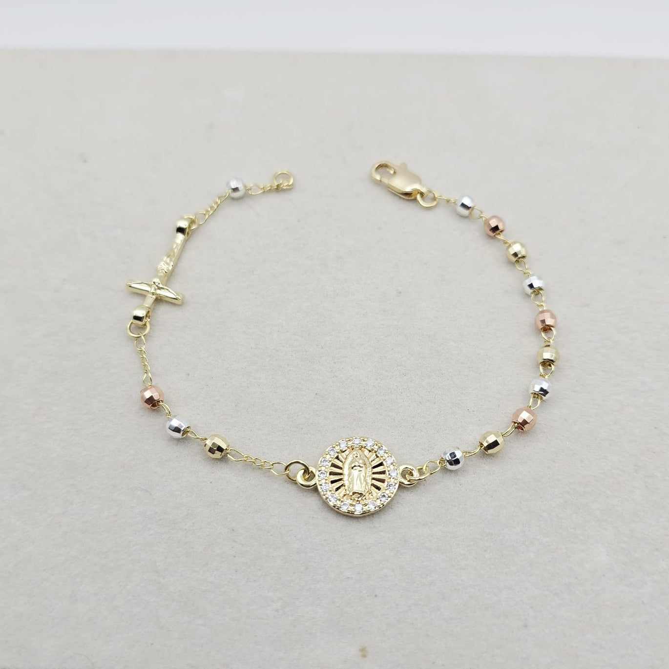 Denario 3 Oros Virgen de Guadalupe Piedra Pequeña