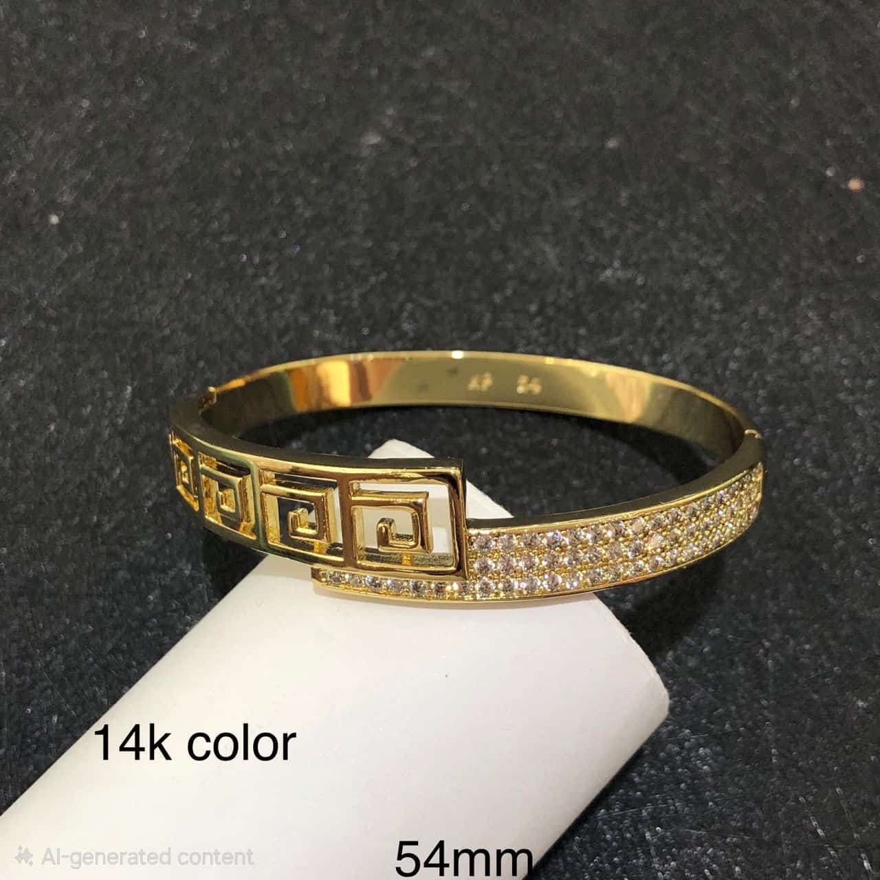 Brazalete Dorado xp 14k 54mm