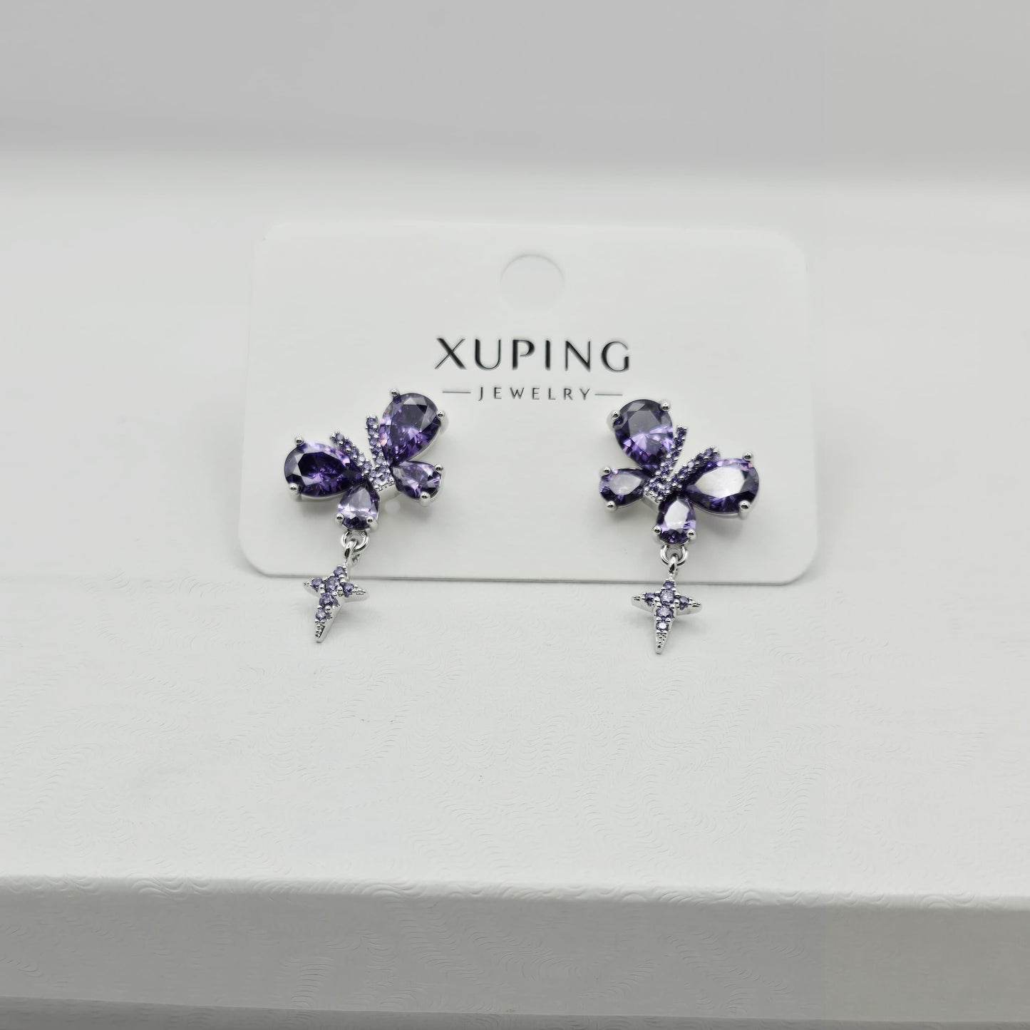 Aretes Mariposas Moradas xp