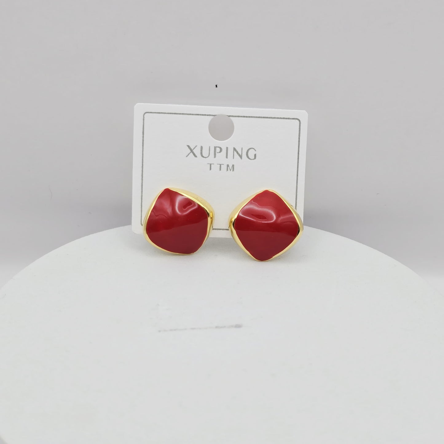 Aretes Rojos xp Acero Inoxidable