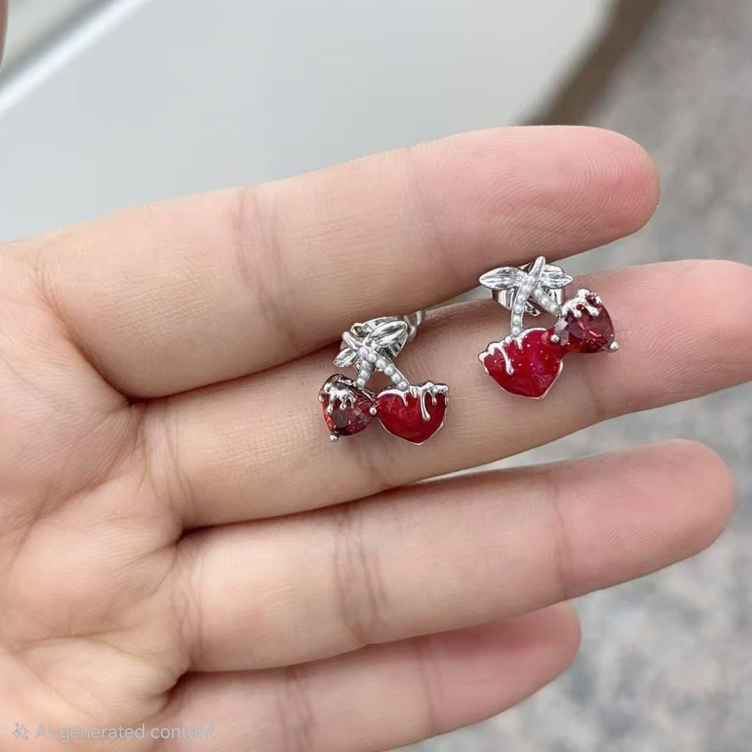 Aretes Corazones Plateados xp
