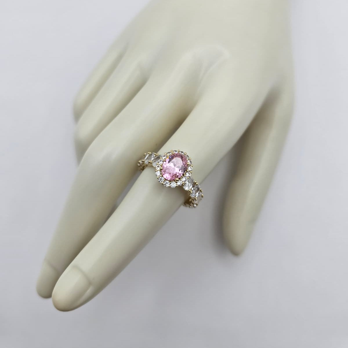 Anillo Ajustable Zirconias Rosadas xp