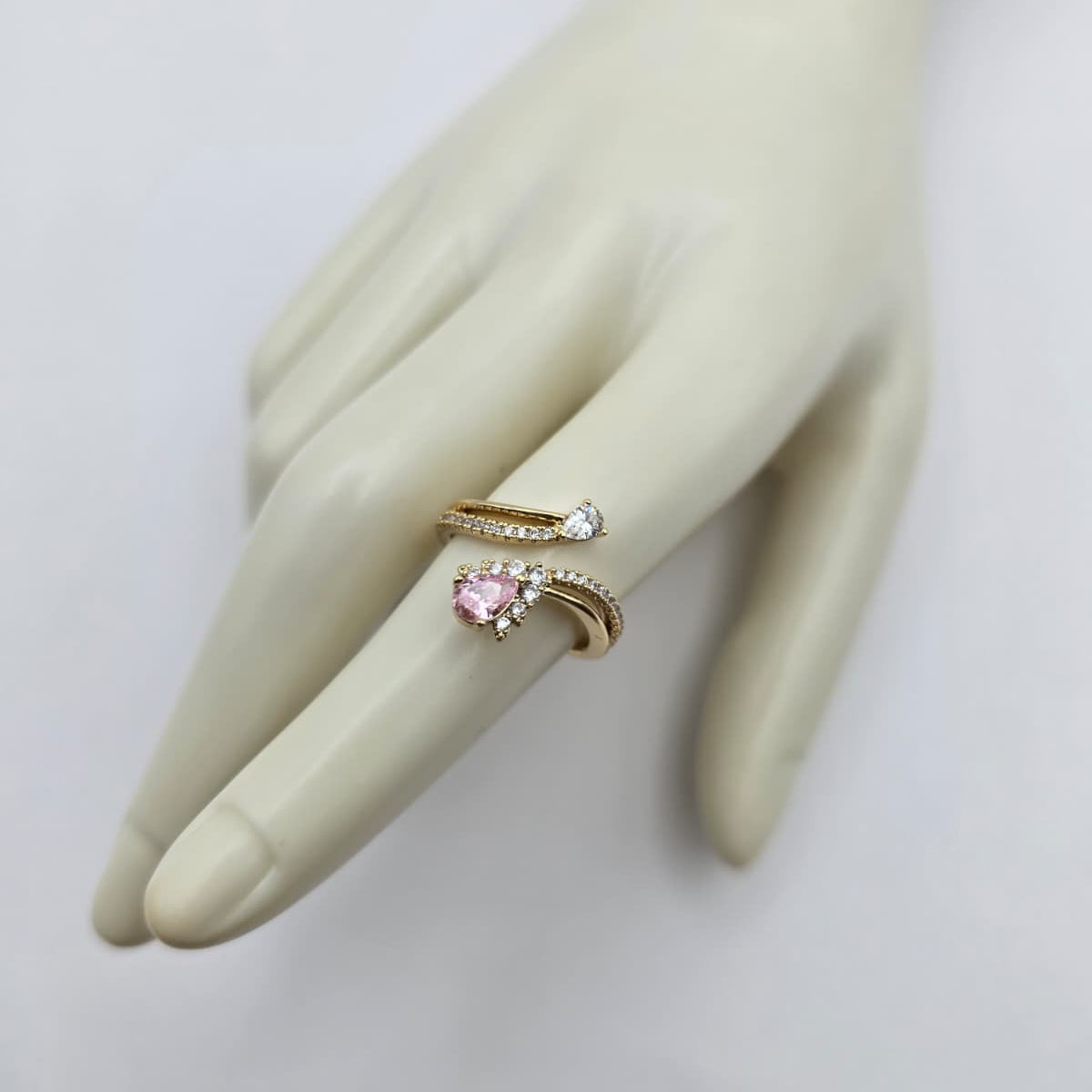 Anillo Ajustable Gota Rosada xp