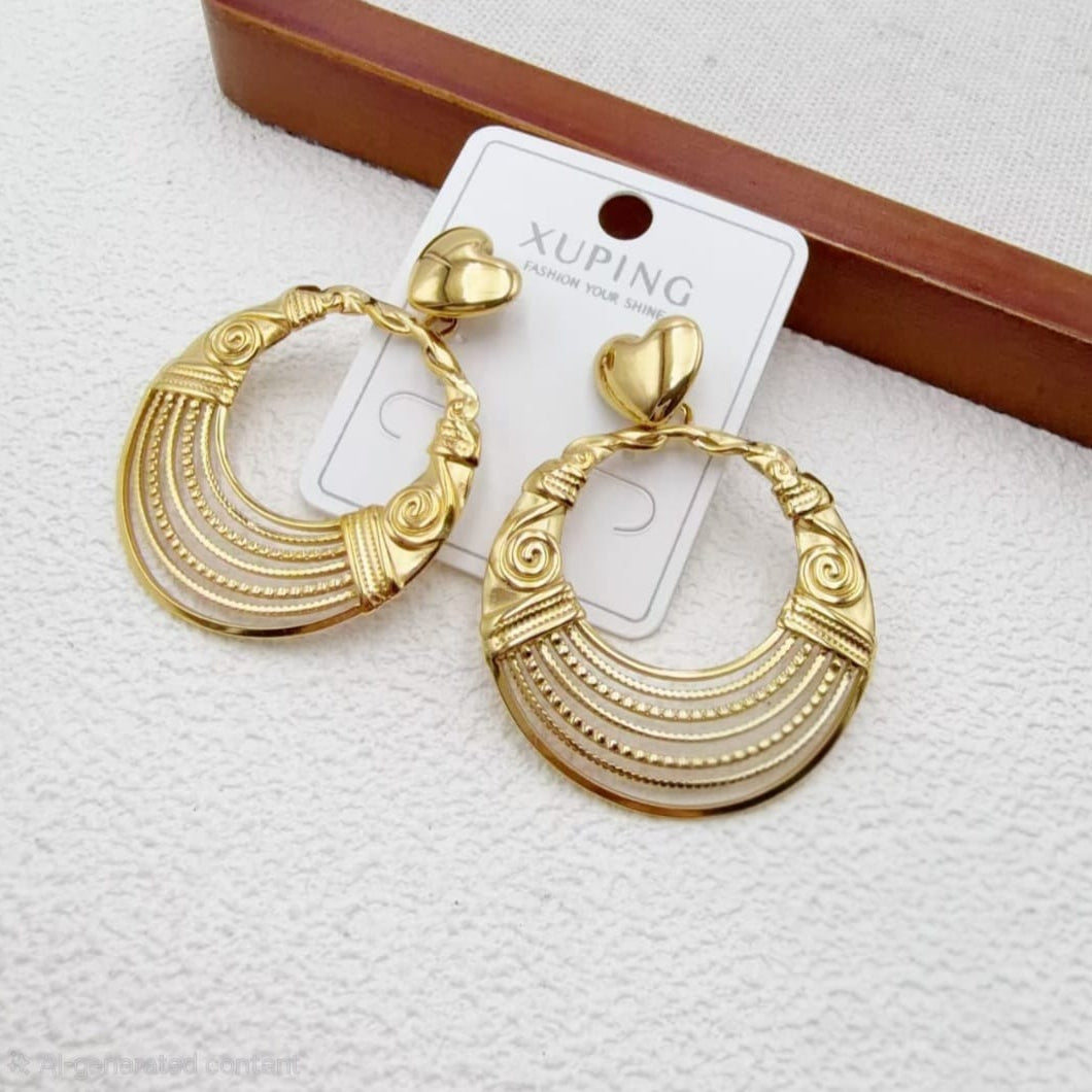 Aretes con Corazón xp Acero Inoxidable