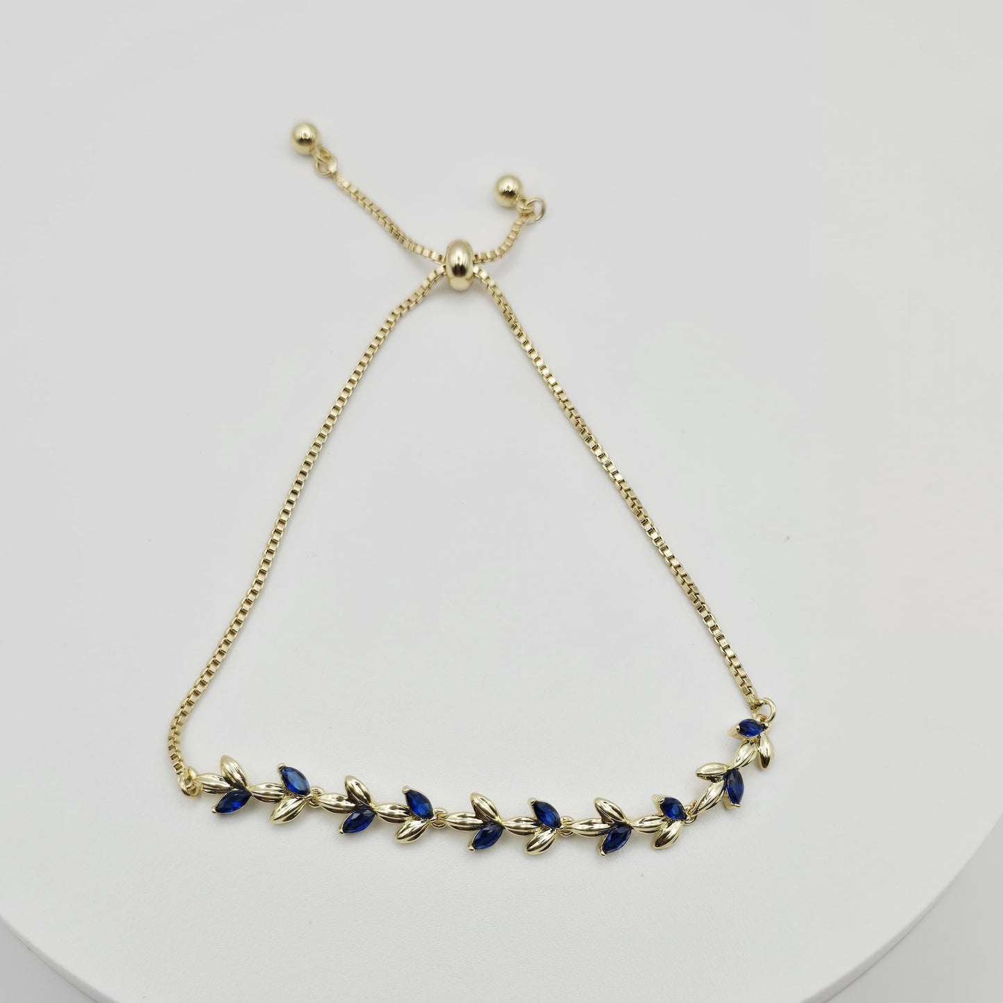Pulsera Ajustable Hojas Azules xp