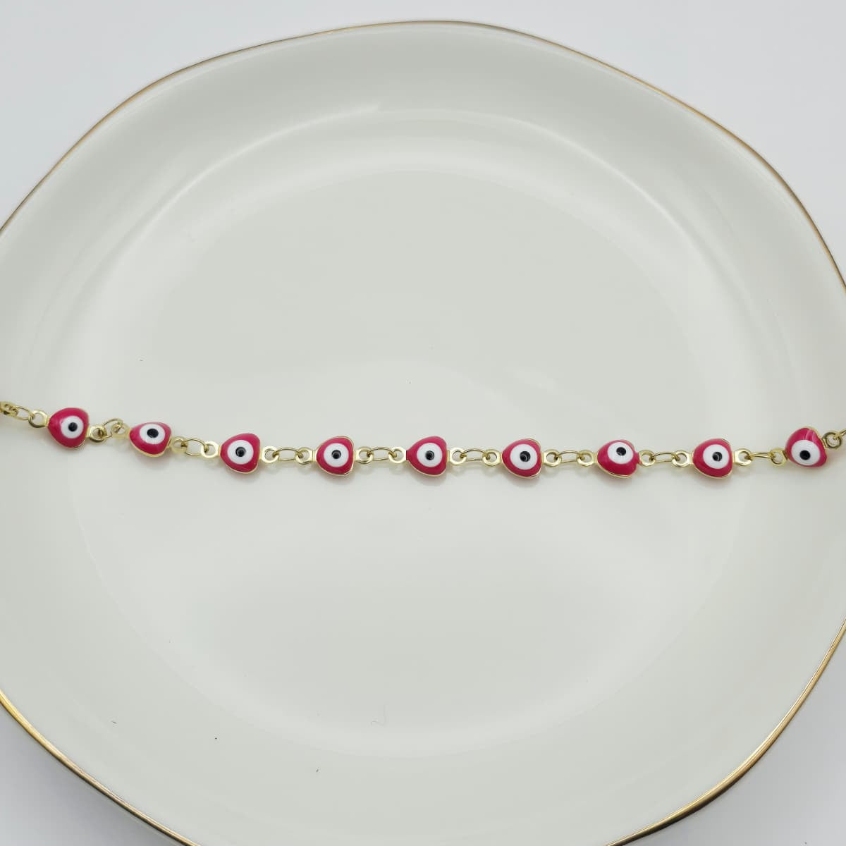 Pulsera Ojitos Rojos xp Acero Inoxidable