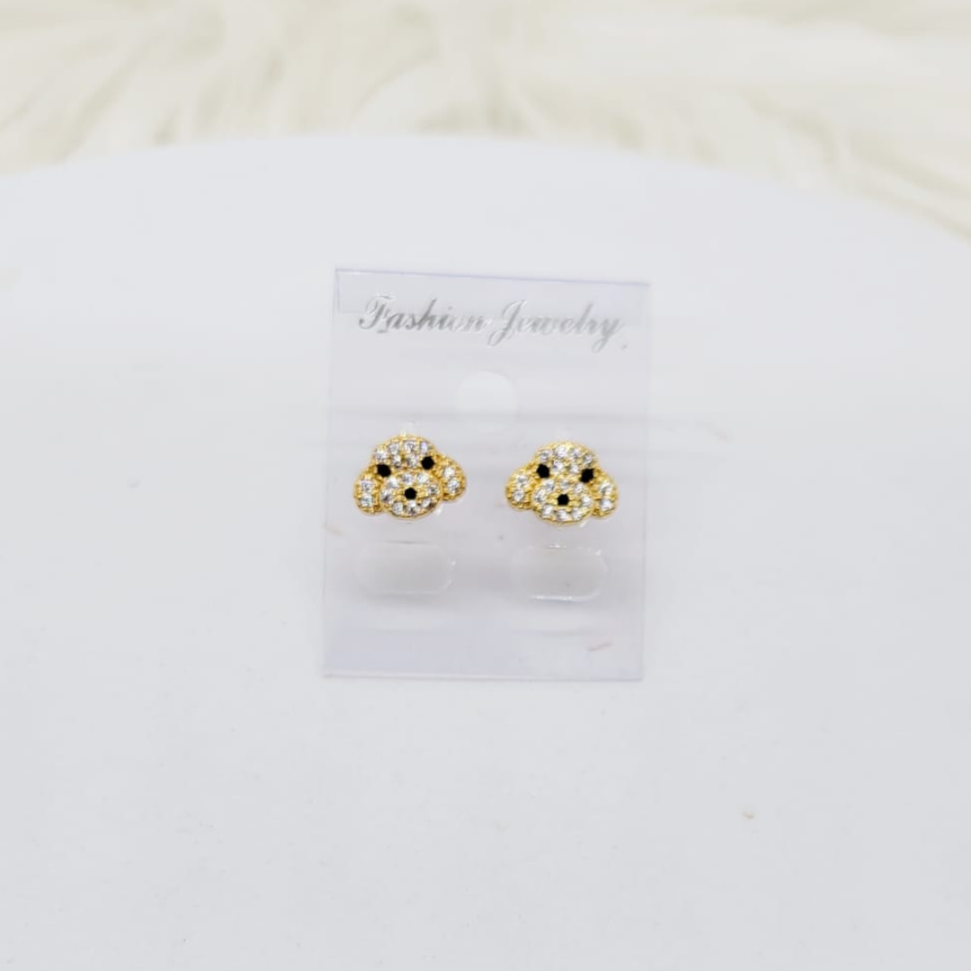 Aretes Perrito con Incrustaciones