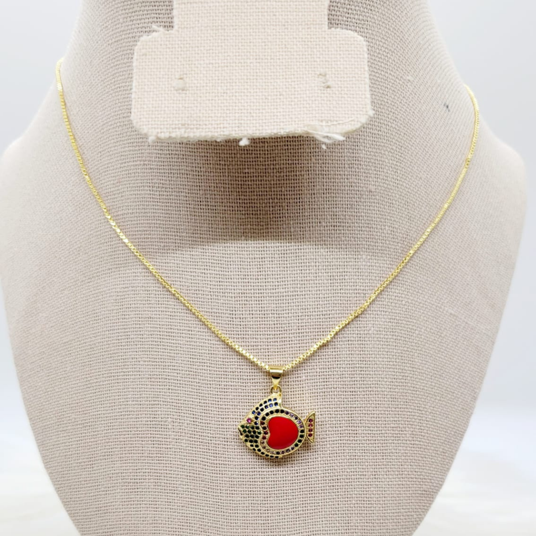 Dije con Cadena Pez Rojo
