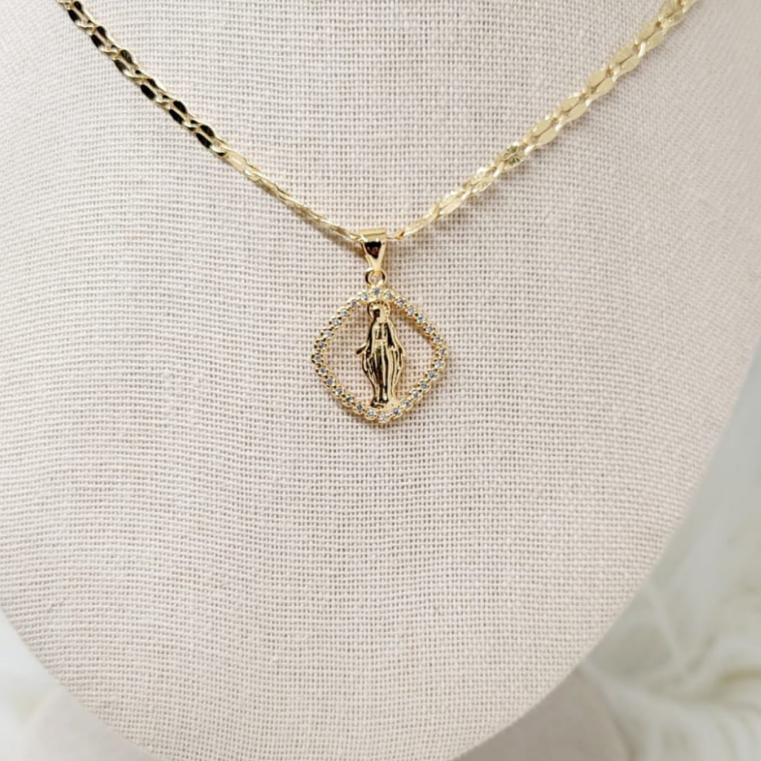 Dije Virgen Milagrosa Rose Gold