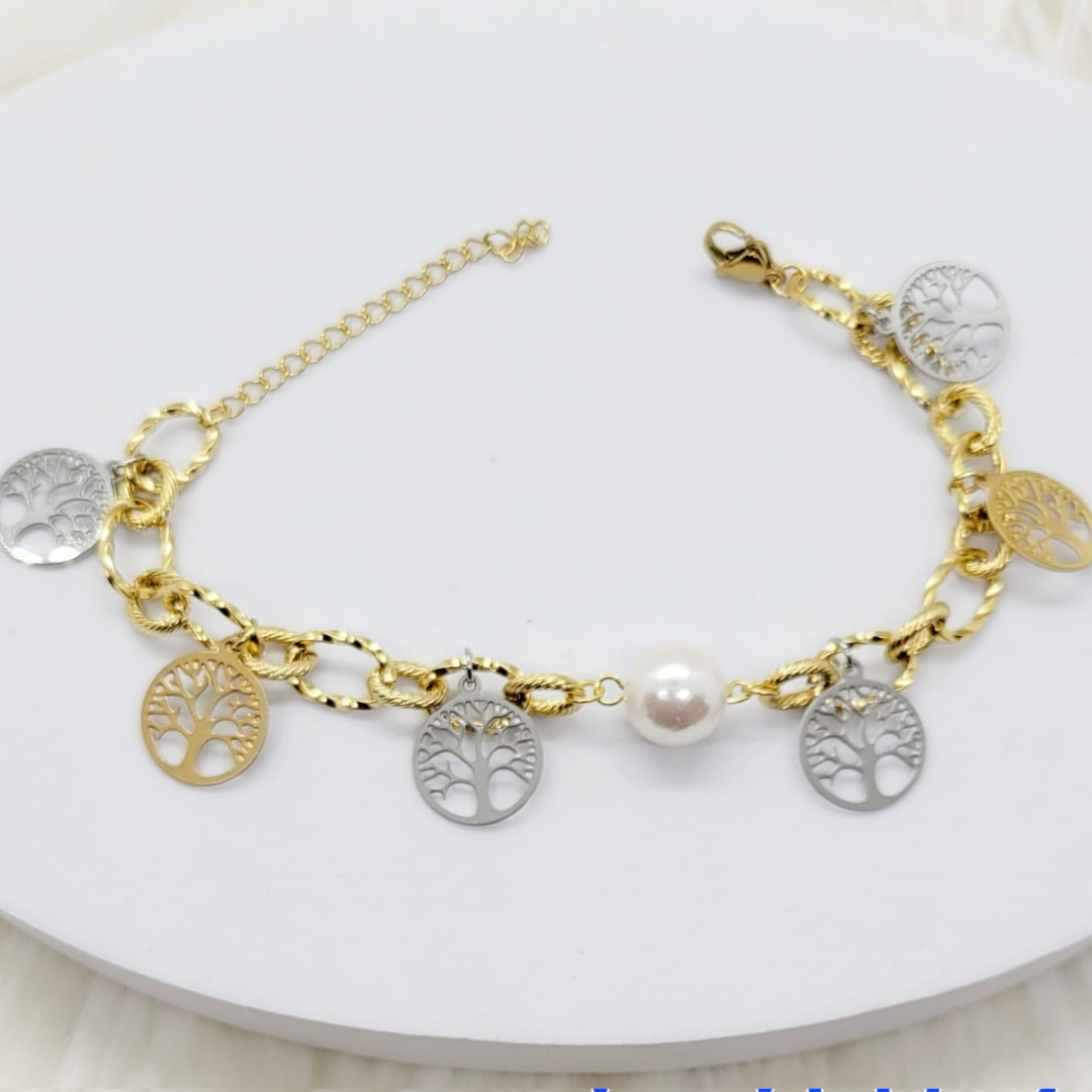 Pulsera Árbol de la Vida Bicolor