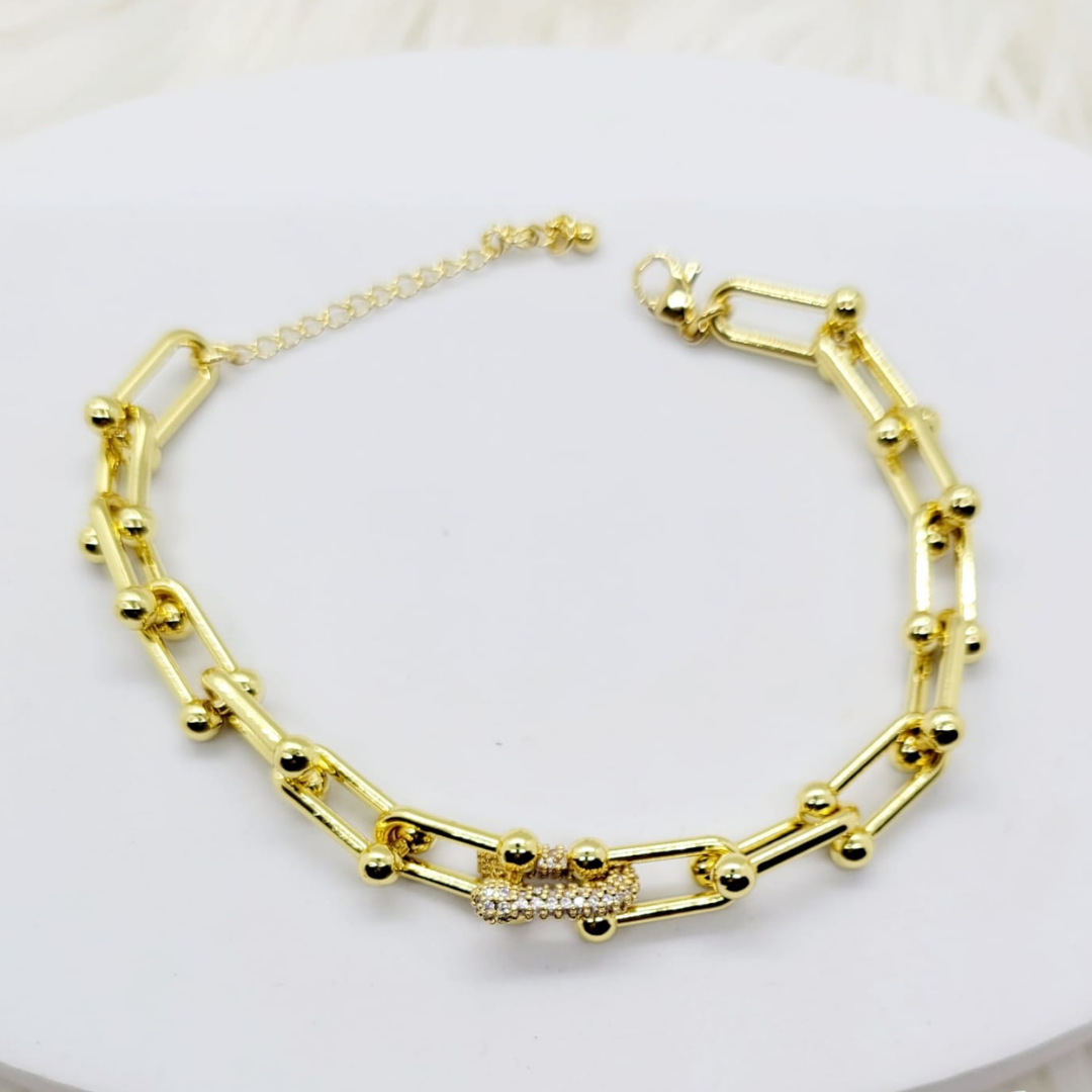 Pulsera Eslabones Zirconias
