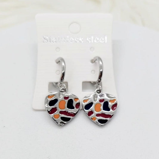 Aretes Corazon Colores