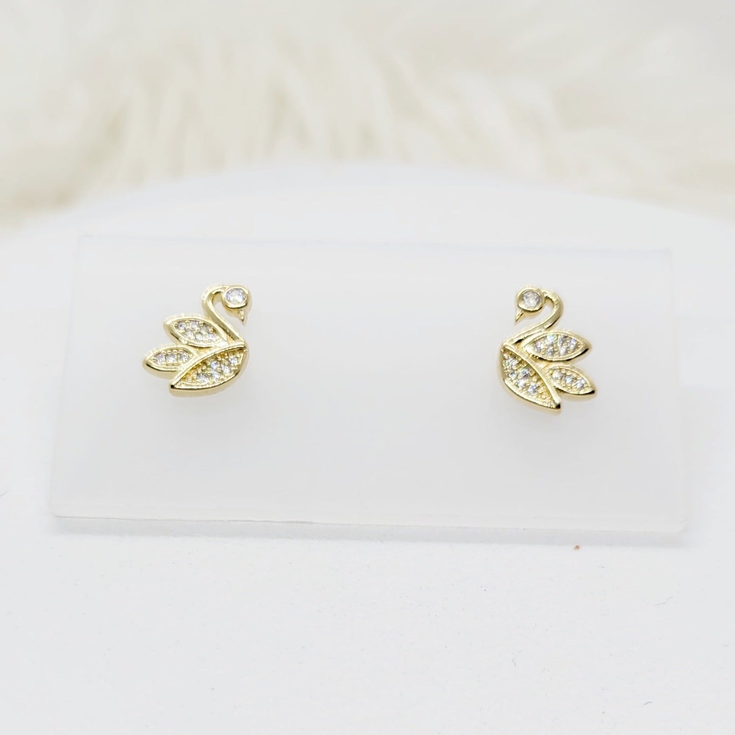 Aretes Cisne Zirconia