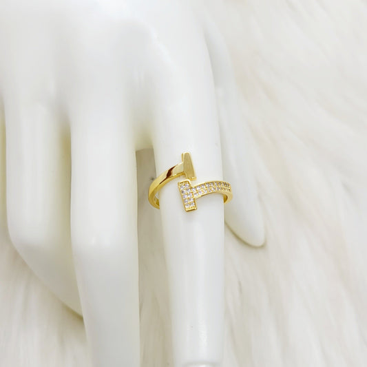 Anillo Ajustable Acero Inoxidable Dorado