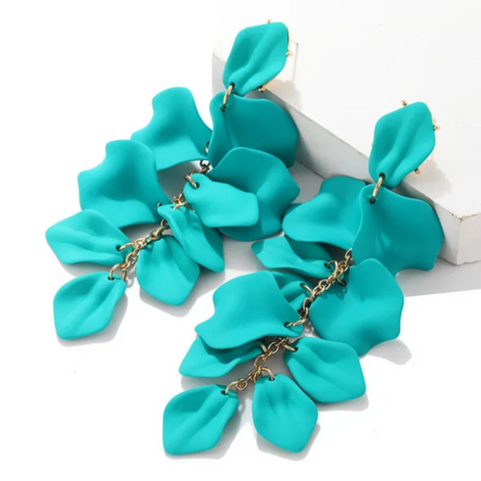 Aretes Pétalos Aqua