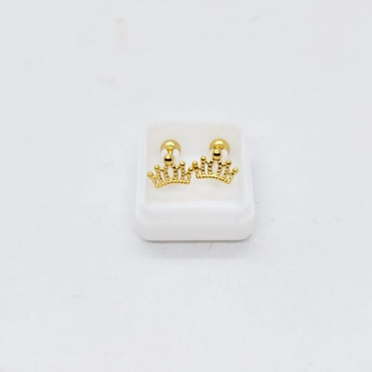 Aretes Corona Dorados