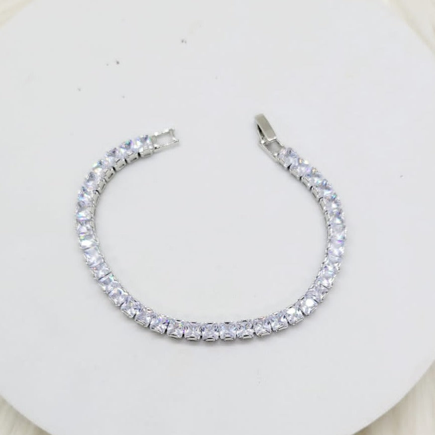 Pulsera Brillantes Plateada