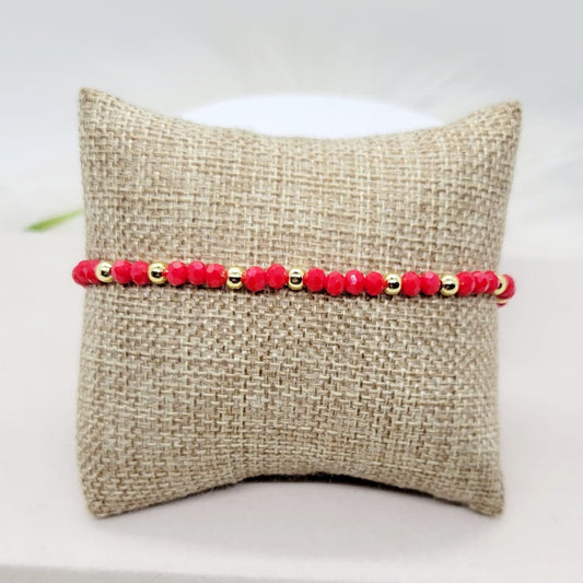 Pulsera Artesanal Sencilla Roja