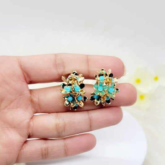 Aretes Flores Azules