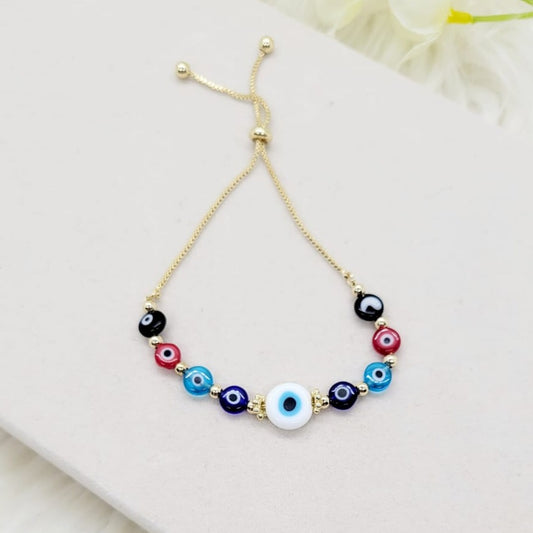 Pulsera Ajustable Ojos de Colores