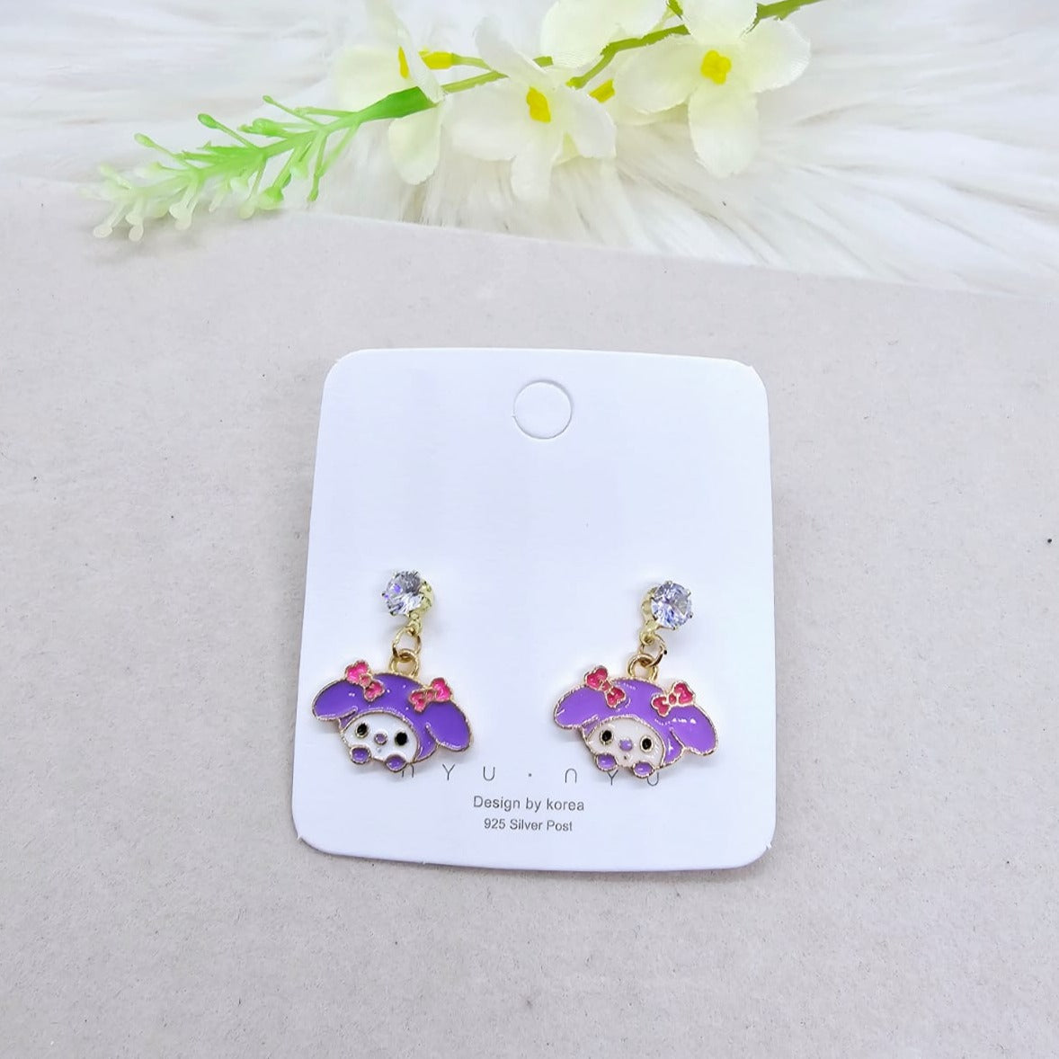 Aretes para Niña Morado