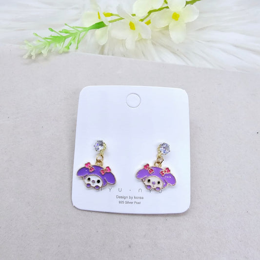 Aretes para Niña Morado