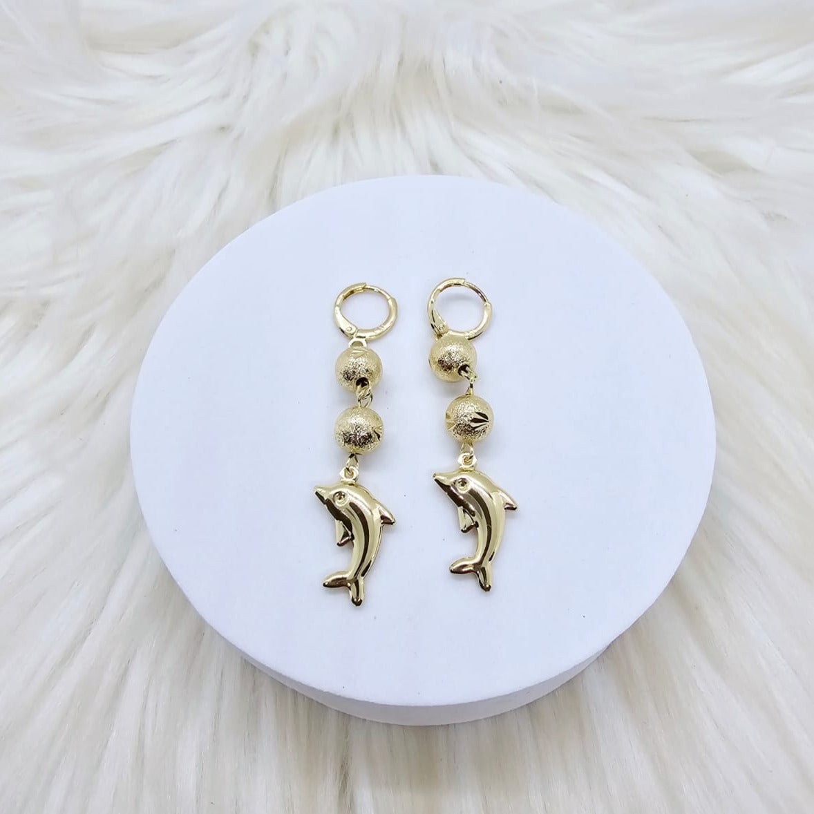 Aretes Delfin Dorado