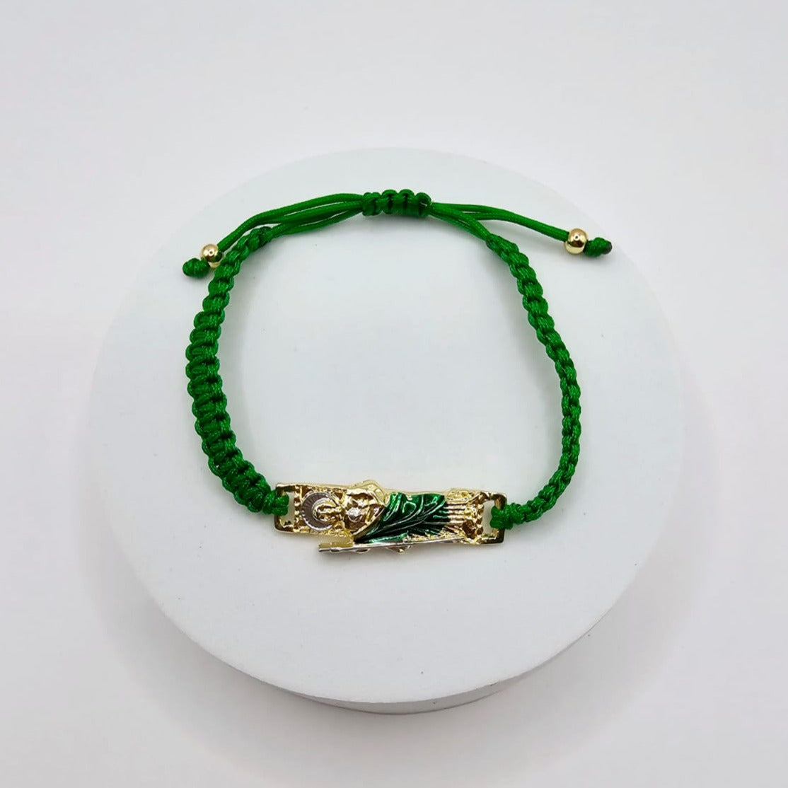 Pulsera San Judas Hilo Verde