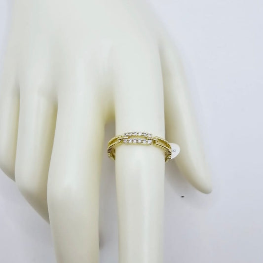 Anillo Dorado con Zirconias xp