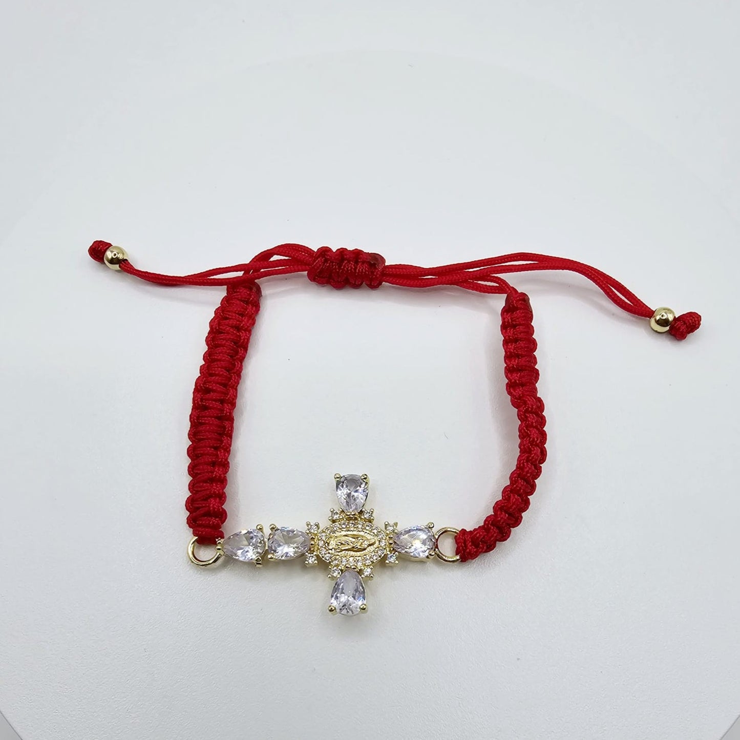 Pulsera Hilo Cruz Blanca