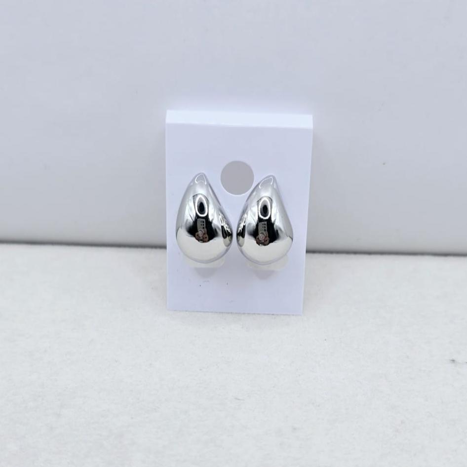 Aretes Gotas Plateadas Pequeños